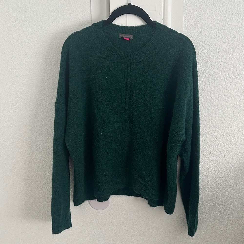 Vince Camuto Forest Green Crew Neck Sweater
